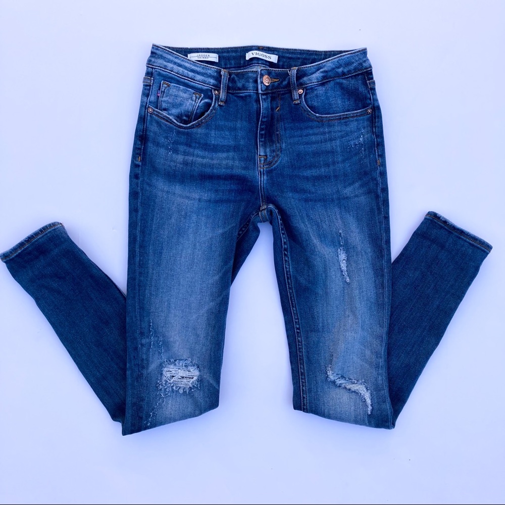 Vigoss Jagger Distressed Skinny Jeans Size 28
